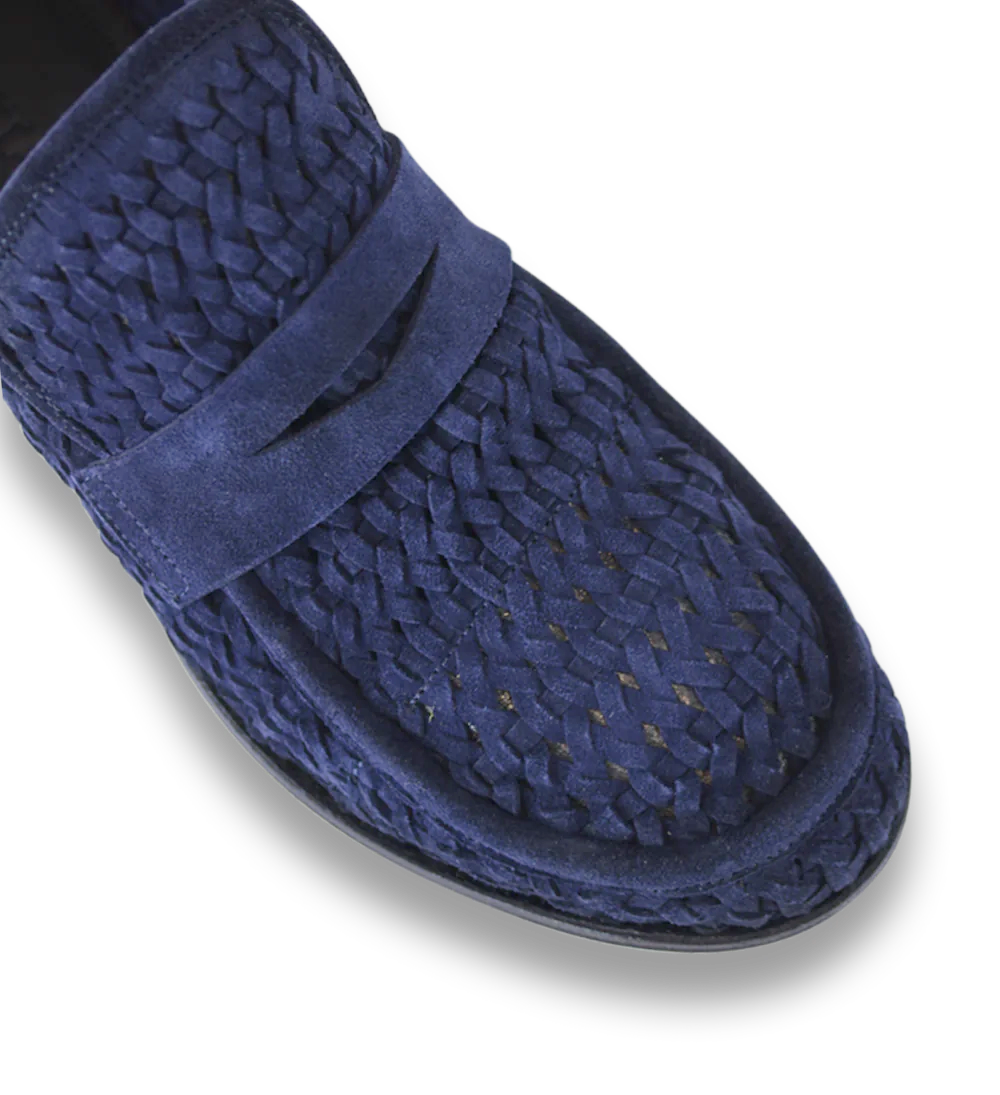 Enrico loafers, blue suede