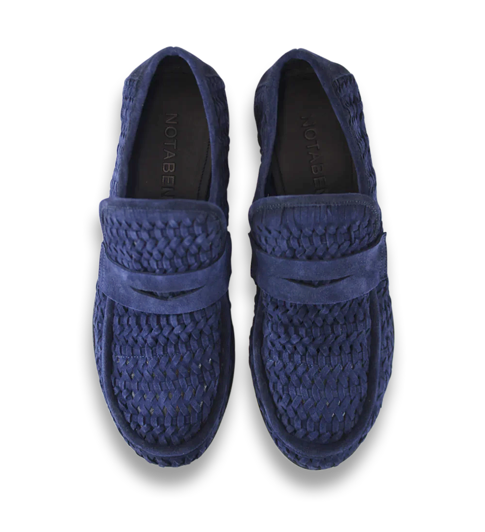 Enrico loafers, blue suede