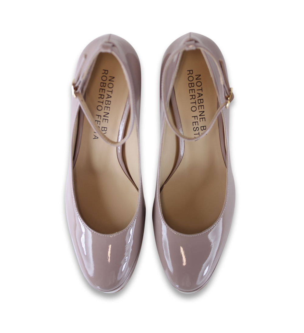 Franca 100 pumps, nude lak