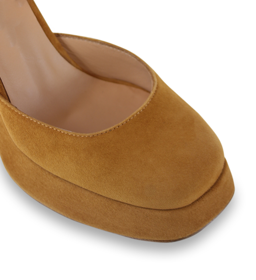 Hedi 100 pumps, brun ruskind
