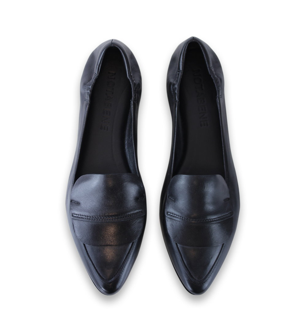 Romy loafers, sort læder