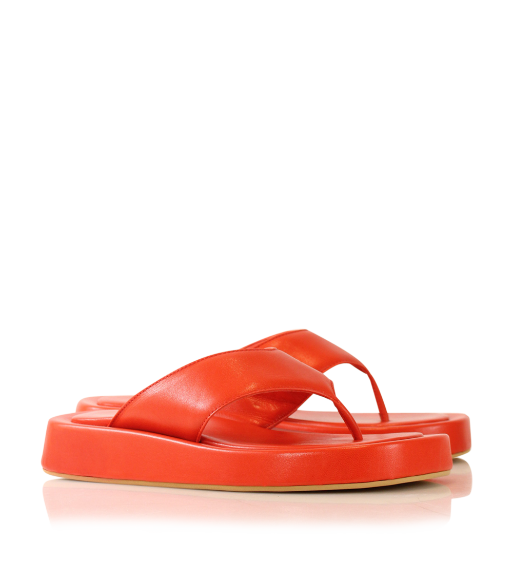 Stina sandaler, orange læder